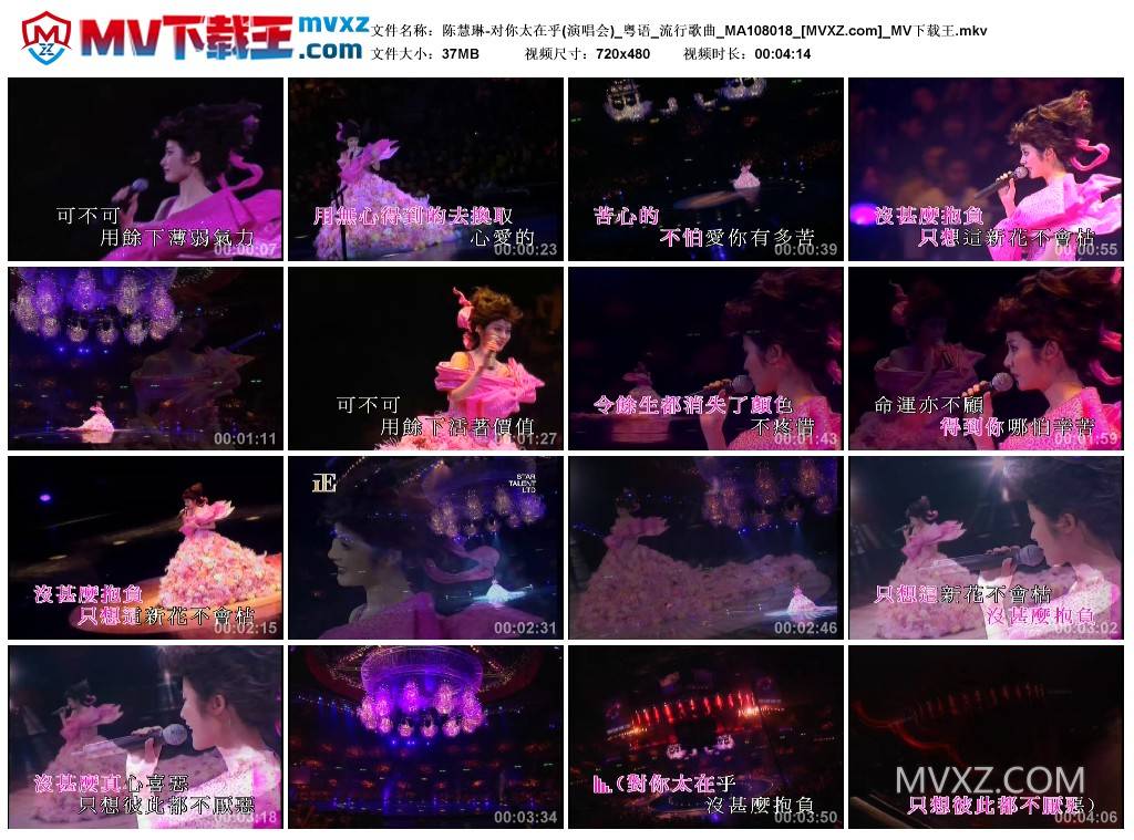 陈慧琳-对你太在乎(演唱会)_粤语_流行歌曲_MA108018